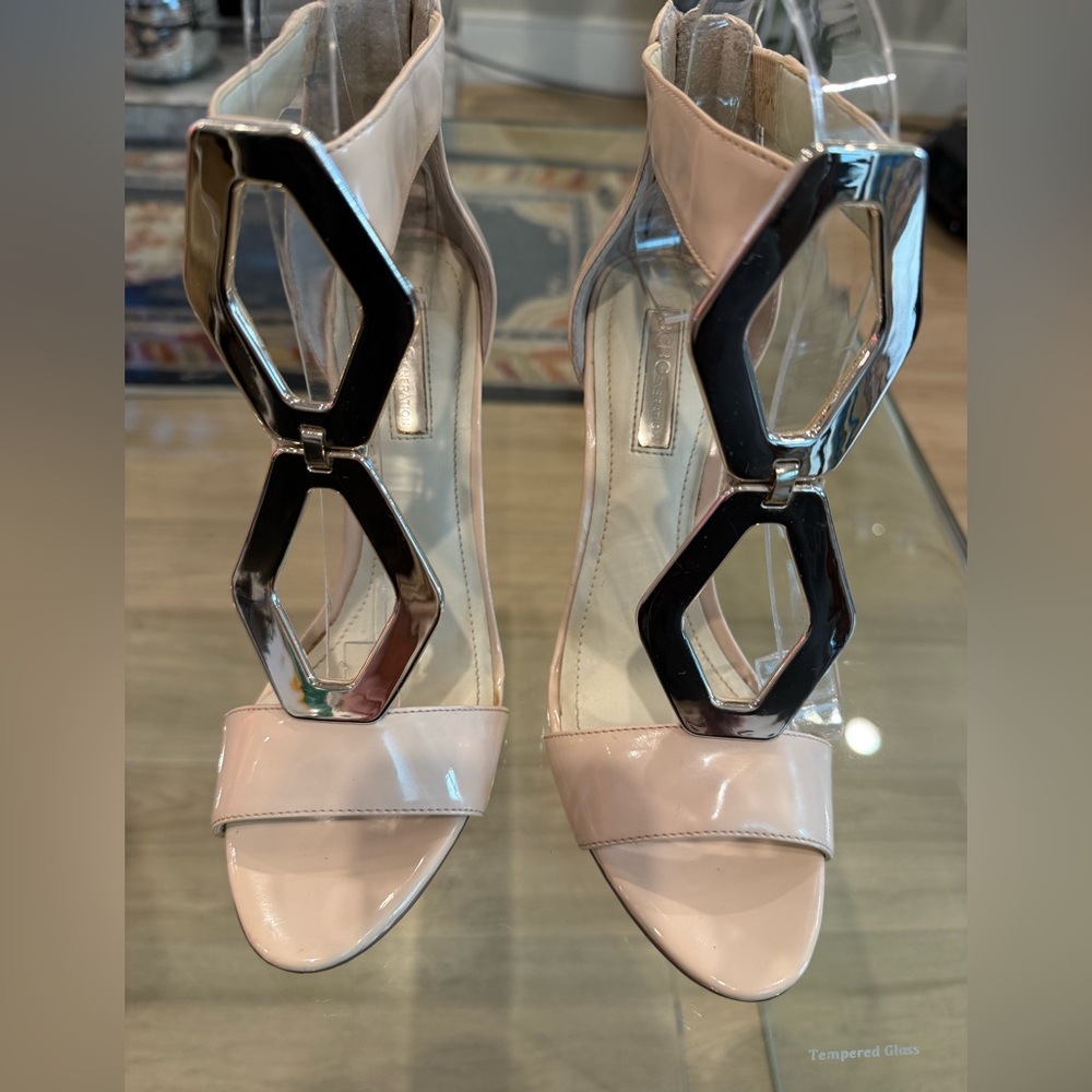 Bcbgeneration Cayce Open Toe Metallic Geometric T… - image 3